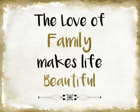 The Love of Family White Modern Wood Framed Art Print with Double Matting by Allen, Kimberly
