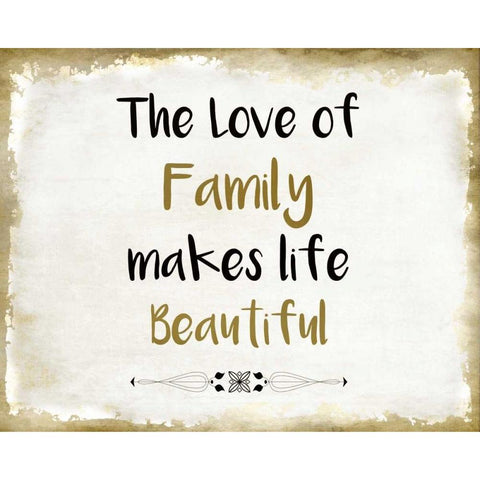 The Love of Family Black Modern Wood Framed Art Print by Allen, Kimberly