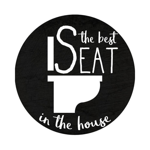 Best Seat White Modern Wood Framed Art Print by Kimberly, Allen