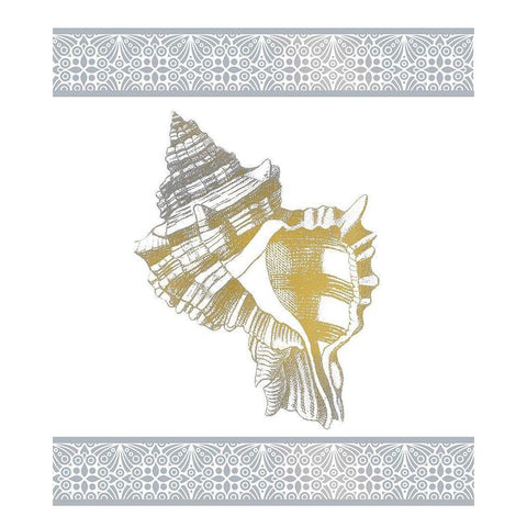 Azure Coastal 2 Gold Ornate Wood Framed Art Print with Double Matting by Kimberly, Allen