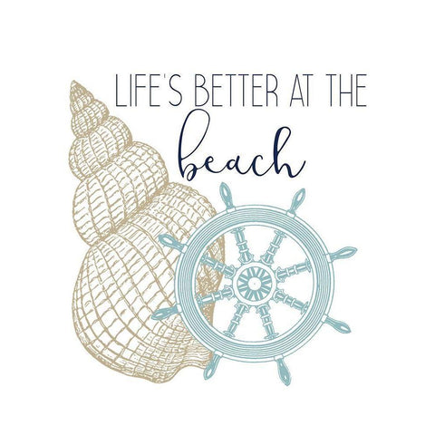 The Sea 3 Gold Ornate Wood Framed Art Print with Double Matting by Kimberly, Allen