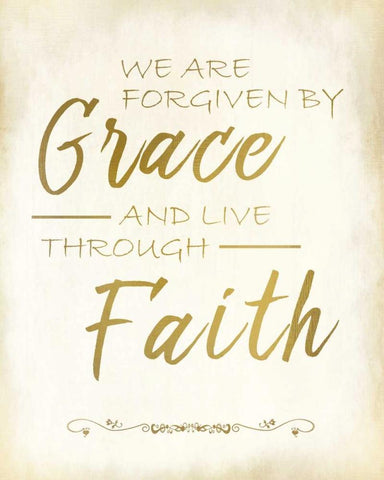 We are Forgiven 1 Black Ornate Wood Framed Art Print with Double Matting by Allen, Kimberly
