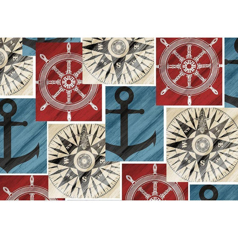 Nautical Dreams Black Modern Wood Framed Art Print with Double Matting by Kimberly, Allen