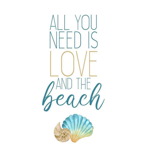 Seashore Shells 3 Gold Ornate Wood Framed Art Print with Double Matting by Kimberly, Allen