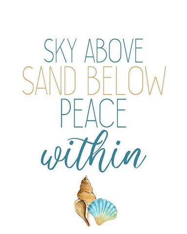 Seashore Shells 6 White Modern Wood Framed Art Print with Double Matting by Kimberly, Allen