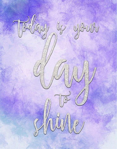 Today is Your Day White Modern Wood Framed Art Print with Double Matting by Kimberly, Allen