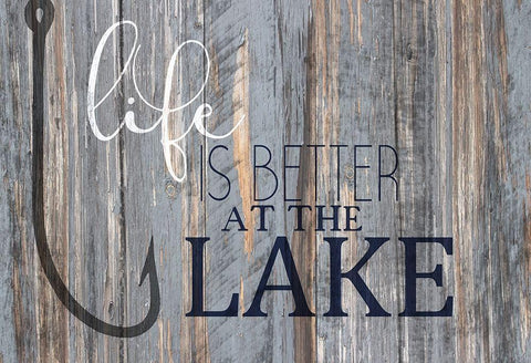 Better at the Lake Black Ornate Wood Framed Art Print with Double Matting by Kimberly, Allen