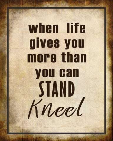 Kneel White Modern Wood Framed Art Print with Double Matting by Allen, Kimberly