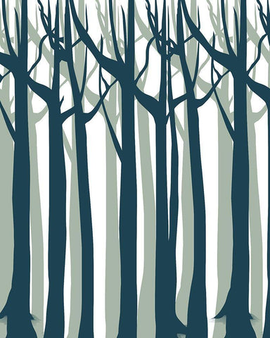 To the Lake 4 White Modern Wood Framed Art Print with Double Matting by Kimberly, Allen