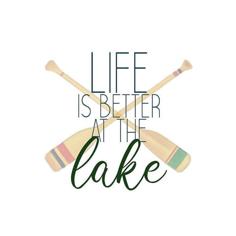 To the Lake 6 Black Modern Wood Framed Art Print with Double Matting by Kimberly, Allen