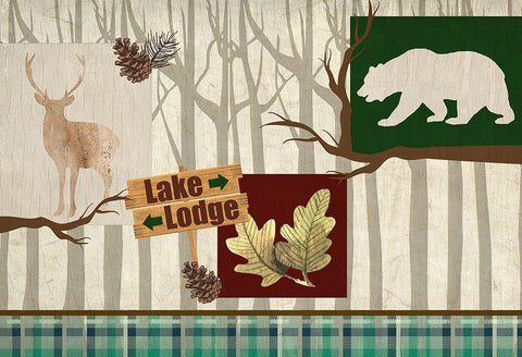 To the Lake Black Ornate Wood Framed Art Print with Double Matting by Kimberly, Allen