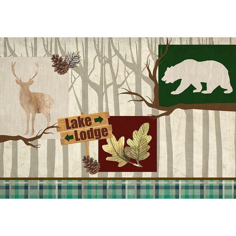 To the Lake Black Modern Wood Framed Art Print by Kimberly, Allen