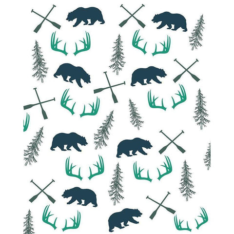 Woodland Retreat 3 Black Modern Wood Framed Art Print with Double Matting by Kimberly, Allen