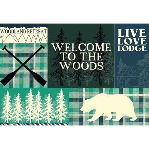 Woodland Retreat White Modern Wood Framed Art Print by Kimberly, Allen