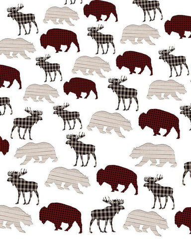 Sweet Cabin 3 White Modern Wood Framed Art Print with Double Matting by Kimberly, Allen