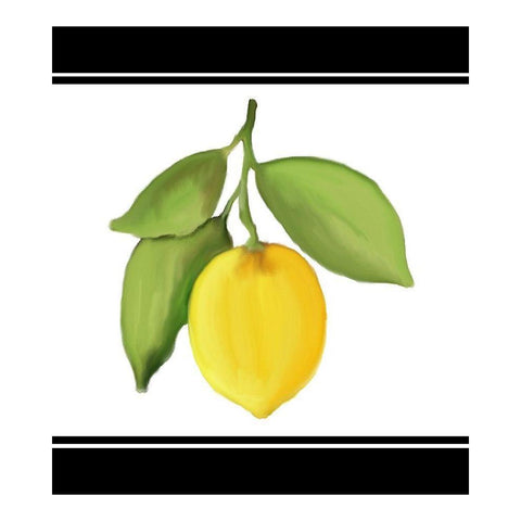 Fresh Lemons 2 Gold Ornate Wood Framed Art Print with Double Matting by Kimberly, Allen