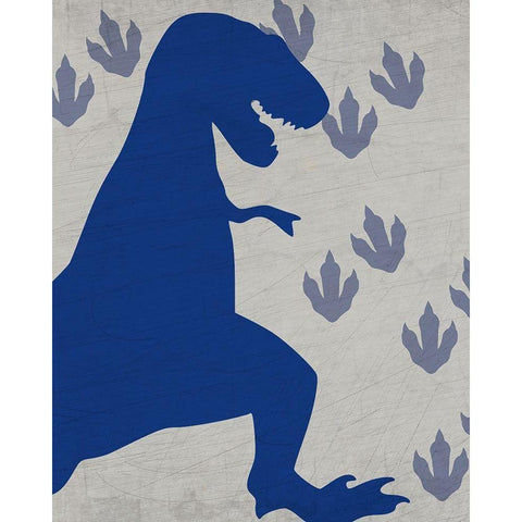 Rawr Tracks 1 White Modern Wood Framed Art Print by Kimberly, Allen