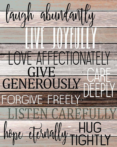 Laugh Abundantly Black Ornate Wood Framed Art Print with Double Matting by Kimberly, Allen