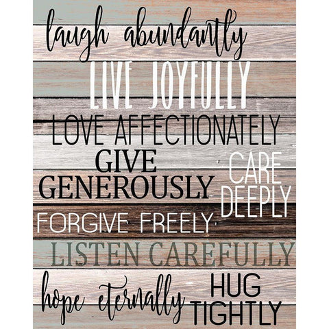 Laugh Abundantly Black Modern Wood Framed Art Print by Kimberly, Allen