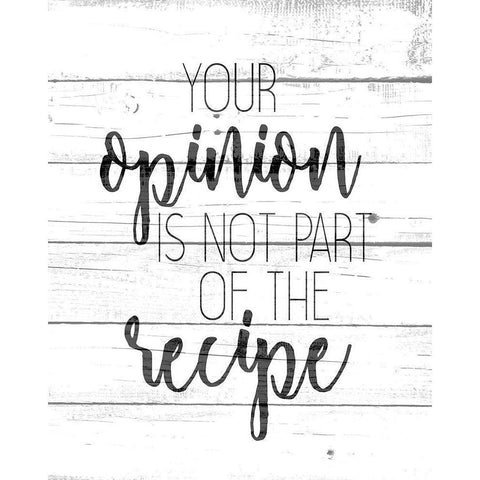 Your Opinion White Modern Wood Framed Art Print by Kimberly, Allen