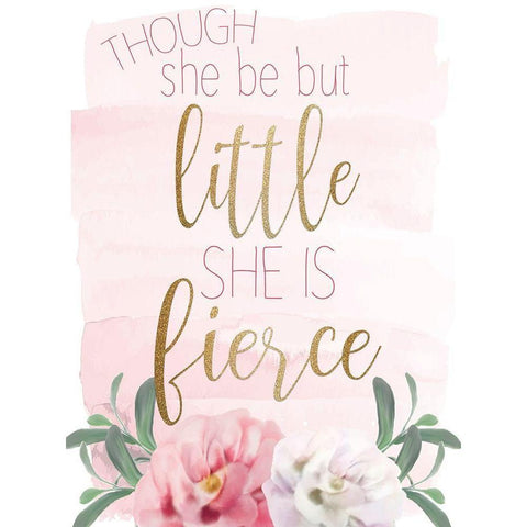 She is Fierce Gold Gold Ornate Wood Framed Art Print with Double Matting by Allen, Kimberly