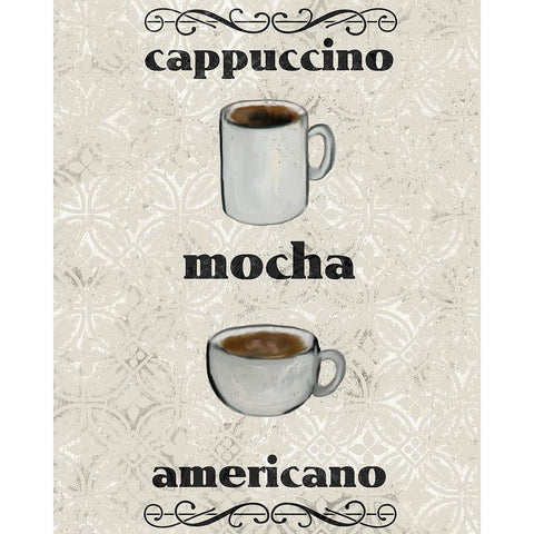 Coffee Life 3 Black Modern Wood Framed Art Print with Double Matting by Kimberly, Allen