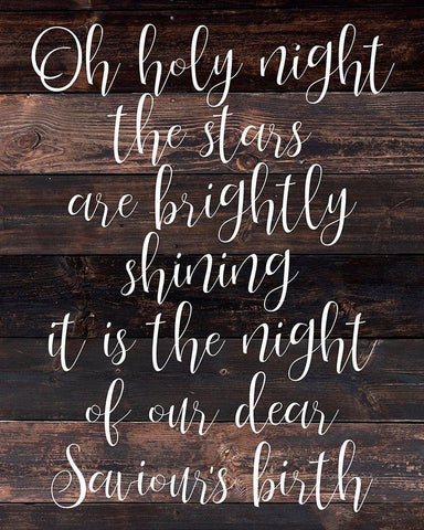 Oh Holy Night Black Ornate Wood Framed Art Print with Double Matting by Kimberly, Allen