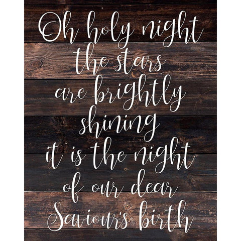 Oh Holy Night White Modern Wood Framed Art Print by Kimberly, Allen