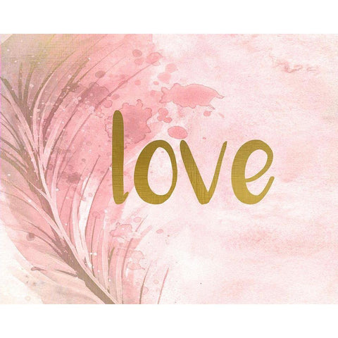 Love Feather White Modern Wood Framed Art Print by Allen, Kimberly
