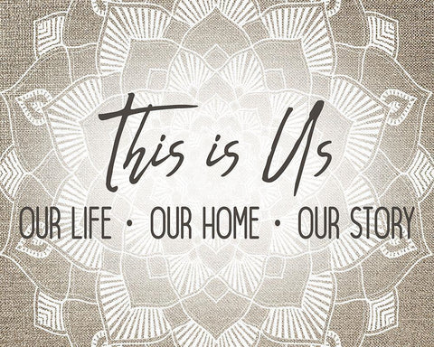 This is Us Mandala Black Ornate Wood Framed Art Print with Double Matting by Kimberly, Allen