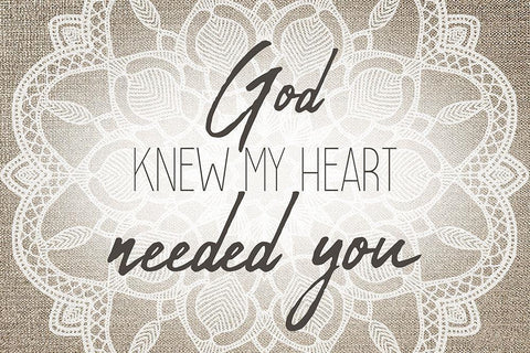 God Knew White Modern Wood Framed Art Print with Double Matting by Allen, Kimberly