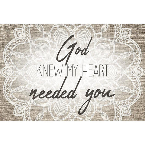 God Knew Black Modern Wood Framed Art Print by Allen, Kimberly