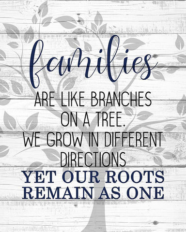 Family Branches Black Ornate Wood Framed Art Print with Double Matting by Kimberly, Allen