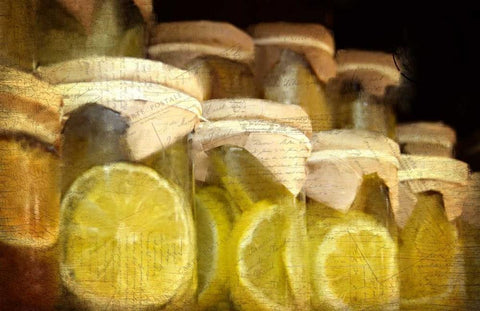 Lemon Time White Modern Wood Framed Art Print with Double Matting by Allen, Kimberly