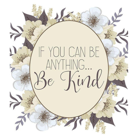 Be Kind Black Modern Wood Framed Art Print with Double Matting by Kimberly, Allen