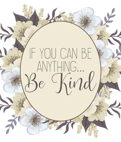 Be Kind Black Ornate Wood Framed Art Print with Double Matting by Kimberly, Allen