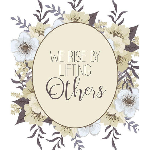 We Rise White Modern Wood Framed Art Print by Kimberly, Allen