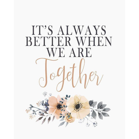 Its Always Better Black Modern Wood Framed Art Print by Kimberly, Allen