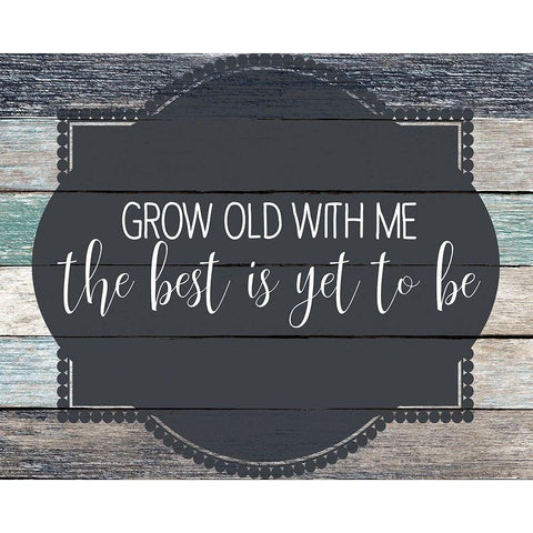 Grow Old Black Modern Wood Framed Art Print with Double Matting by Kimberly, Allen