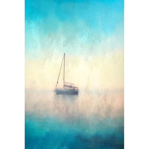 Ombre Sailing White Modern Wood Framed Art Print by Kimberly, Allen