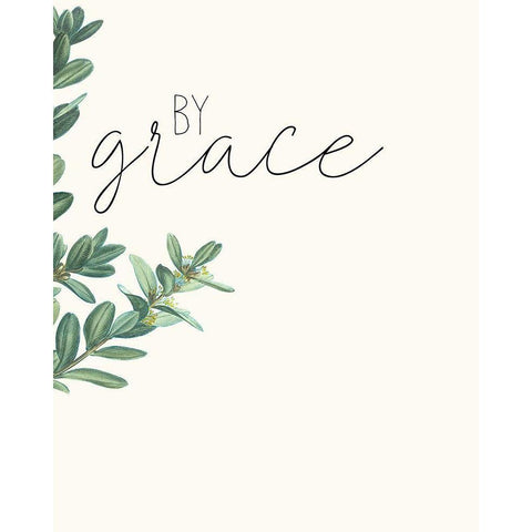 By Grace 1 Gold Ornate Wood Framed Art Print with Double Matting by Kimberly, Allen