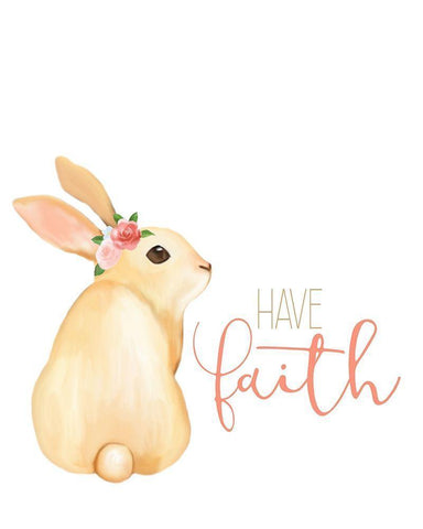 Have Faith White Modern Wood Framed Art Print with Double Matting by Kimberly, Allen