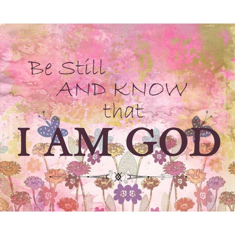 Be Still And Know Black Modern Wood Framed Art Print by Allen, Kimberly