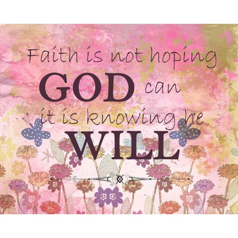 Faith Is Black Modern Wood Framed Art Print with Double Matting by Allen, Kimberly
