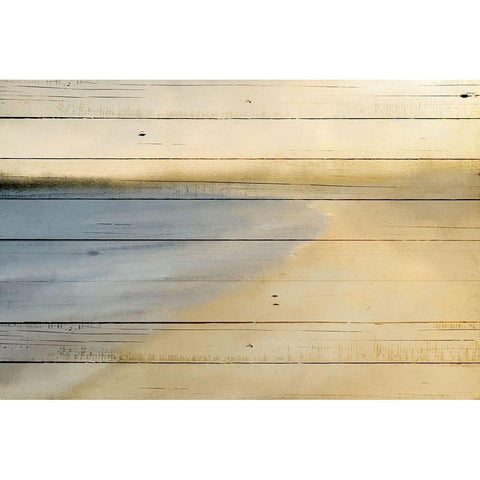 Golden Sea White Modern Wood Framed Art Print by Kimberly, Allen