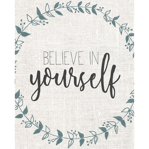 Believe In Yourself Gold Ornate Wood Framed Art Print with Double Matting by Allen, Kimberly