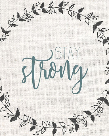 Stay Strong 2 White Modern Wood Framed Art Print with Double Matting by Allen, Kimberly