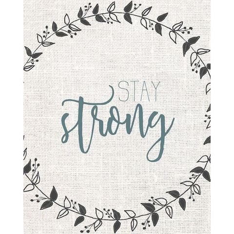 Stay Strong 2 Black Modern Wood Framed Art Print with Double Matting by Allen, Kimberly