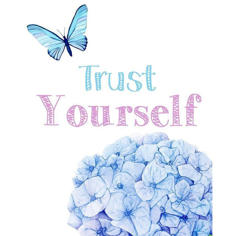 Trust Yourself 2 White Modern Wood Framed Art Print by Allen, Kimberly