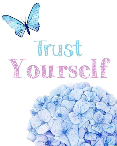 Trust Yourself 2 White Modern Wood Framed Art Print with Double Matting by Allen, Kimberly